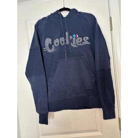 Zumiez Cookies Back To Back Navy Blue Hoodie Men Size Medium - Picture 4 of 8